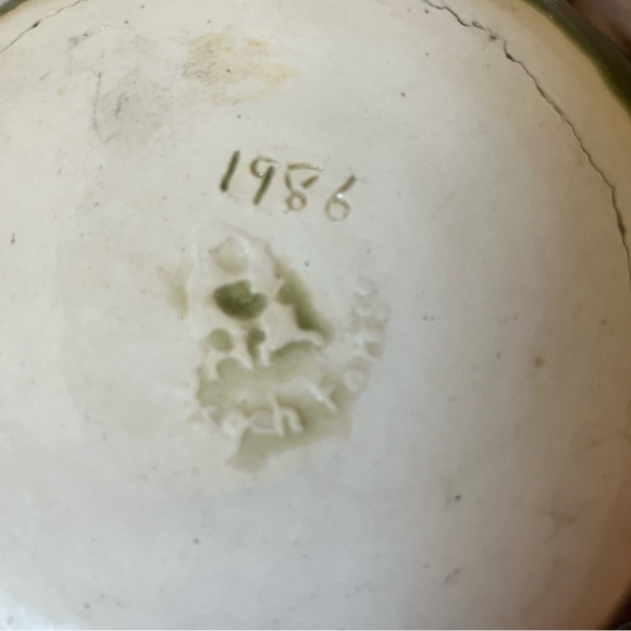 1986 Vintage Pisgah Forest Green Planter Bowl - No Chips - Gorgeous - Picture 7 of 8